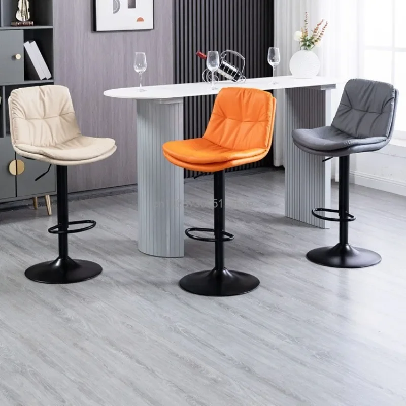 Bar Chair Light Luxury Home Comfortable Sedentary Modern Simple High Backrest Bar Lift Rotating Cash Register High Bar Stool