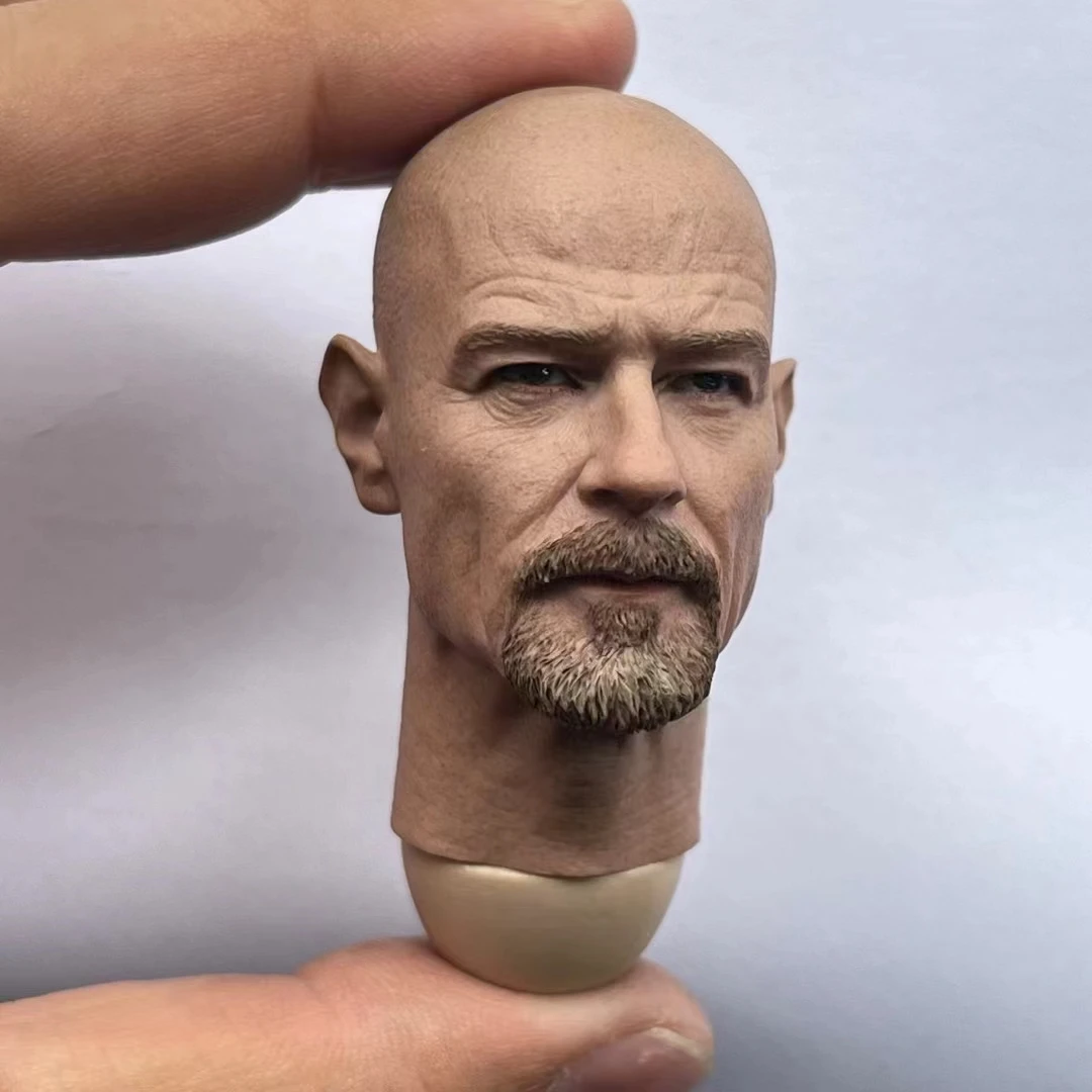 1/6 Scale Mr. White Bryan Cranston Head Sculpt Carving Model Fit 12'' Male Soldier Action Figure Body Dolls