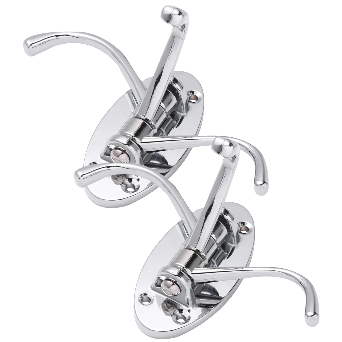 

2pcs Wall Mounted Hooks Zinc Alloy Durable Swivel Coat Rack Flexible Rotation Decorative Towel Holder Bedroom Bathroom Closet