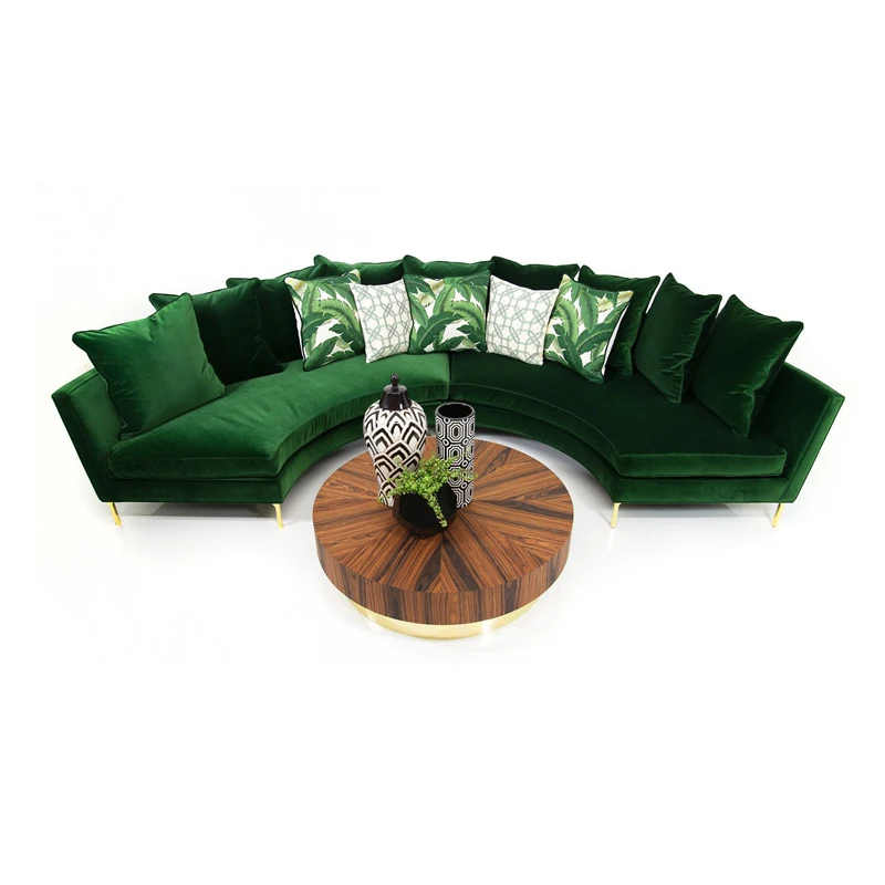 

Nordic Sofa for Multi-User Light Luxury Post-Modern Italian Velvet American Simple Card Holder Commercial Semicircle Furniture