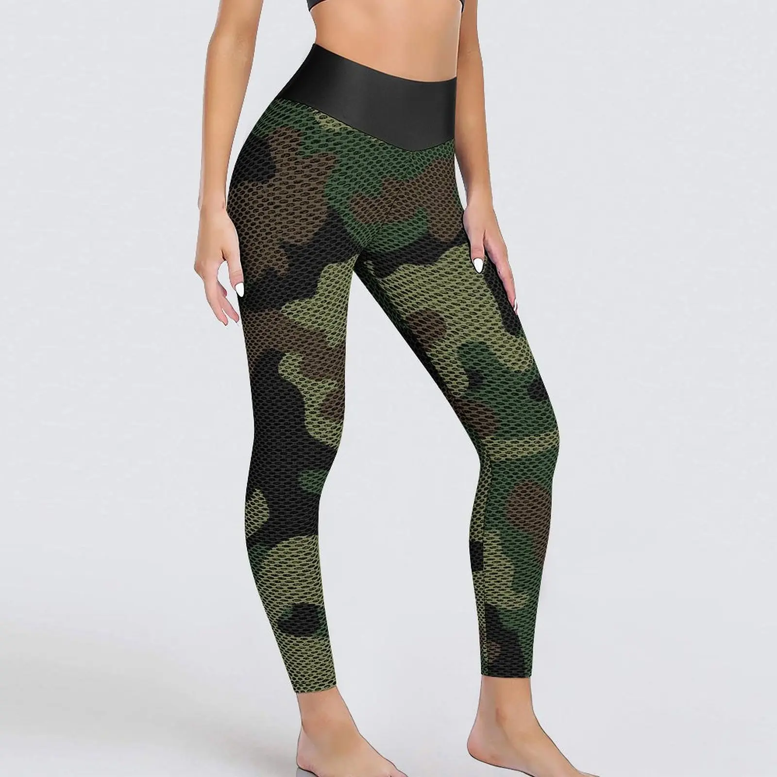 

Army Camo Leggings Camouflage Print Gym Yoga Pants Women High Waist Fashion Leggins Sexy Stretchy Graphic Sports Tights Big Size