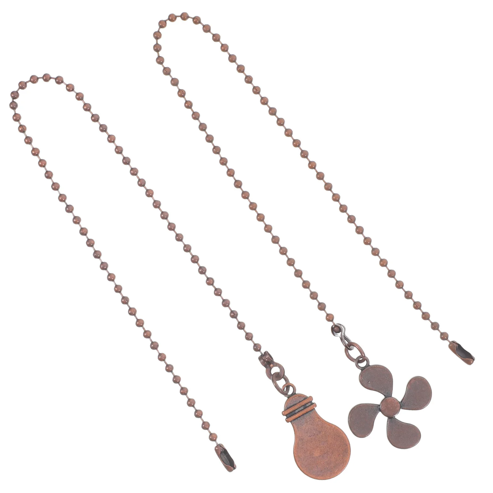 2 قطعة مروحة السقف سلسلة سحب بني داكن خمر قلادة الزخرفية مفتاح الإضاءة موسع الكلاسيكية استبدال المصباح ل