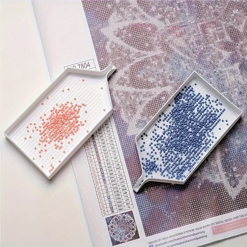 2PCS Large Diamond Paintinf Tray, Diamond Painting Accessories Tool, Suitable For Diamond PaintingBead Sorting Trays Organizer
