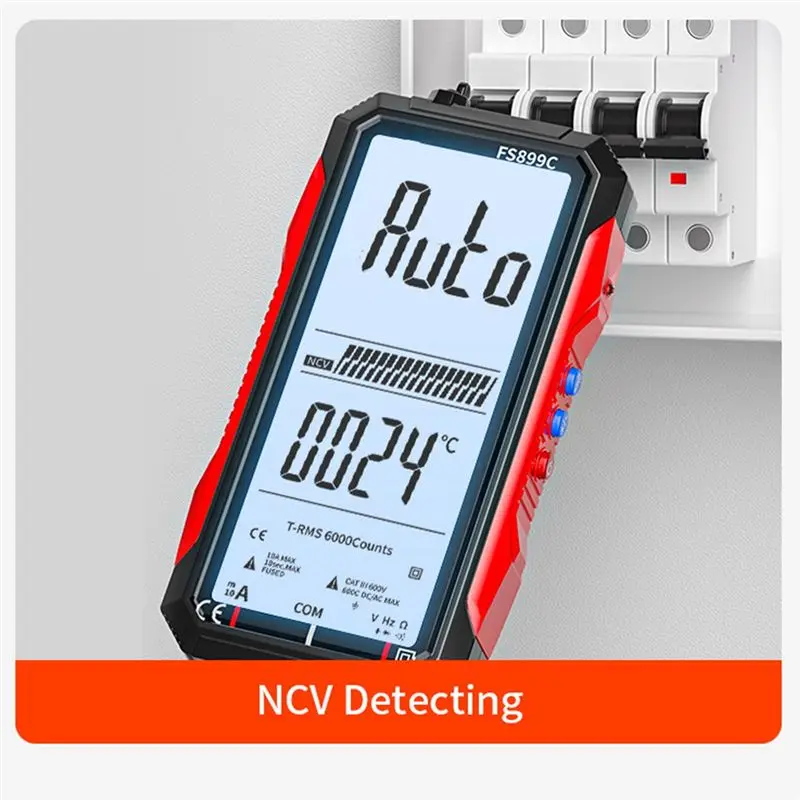 SDFC Digital Multimeter 6000 Counts True AC/DC Ammeter Voltmeter Auto Temperature Ohm Hz Capacitance Diode NCV Meter