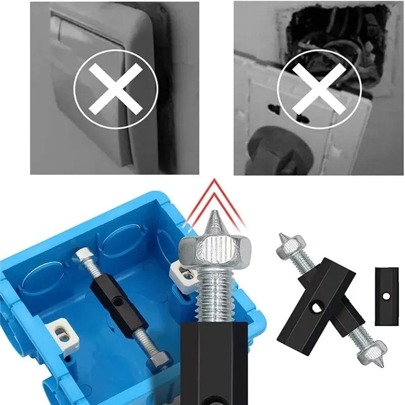 10Pcs 118/86 Type Switch Socket Cassette Screws Support Rod Wall Mount Switch Box Internal Repair Kit Stash Struts Repair Tools