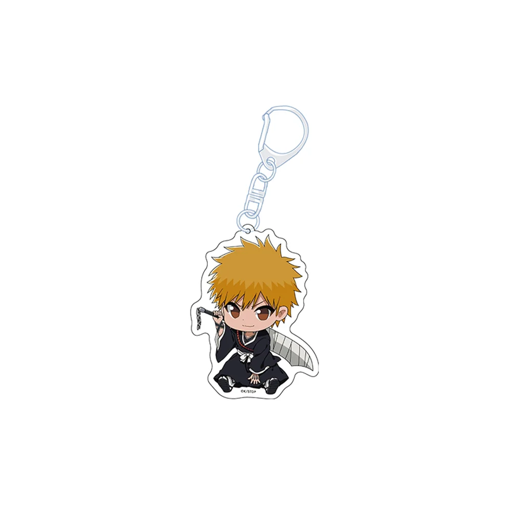 BLEACH Kurosaki Ichigo Yamamoto Genryuusai Shigekuni Kuchiki Rukia Kuchiki Byakuya Acrylic Keychain Bag pendant anime goods Gift