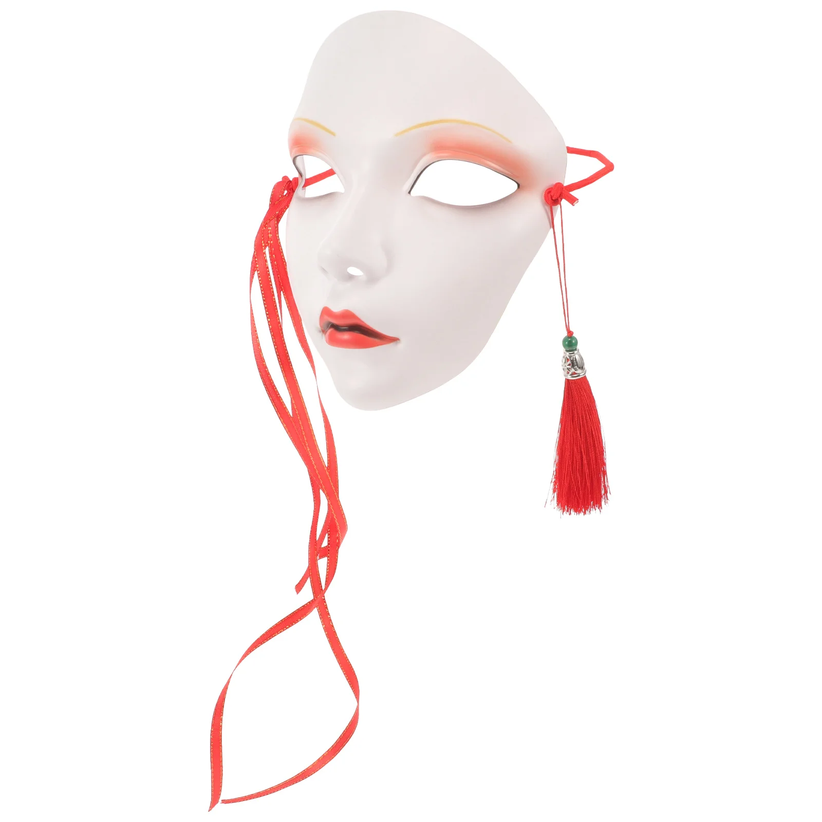 

Hanfu Mask Prop Halloween Plastic Women Masquerade for Adults Festival Prank Tool Party Clown