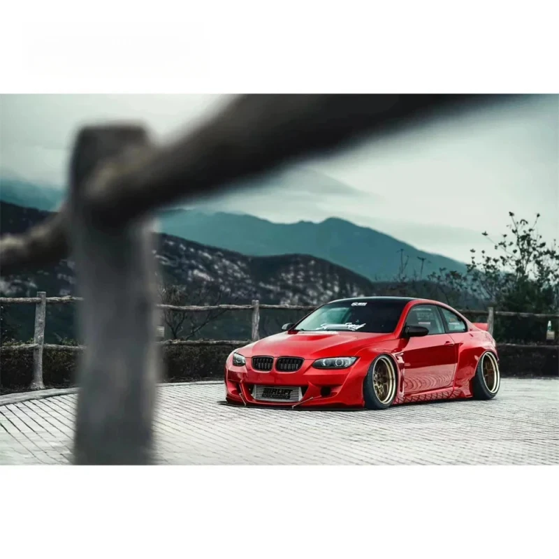 High Quality Rocket Bunny Style Wide Body Kit Seri E E New Condition Bumper Spoiler Front Fiberglass Material