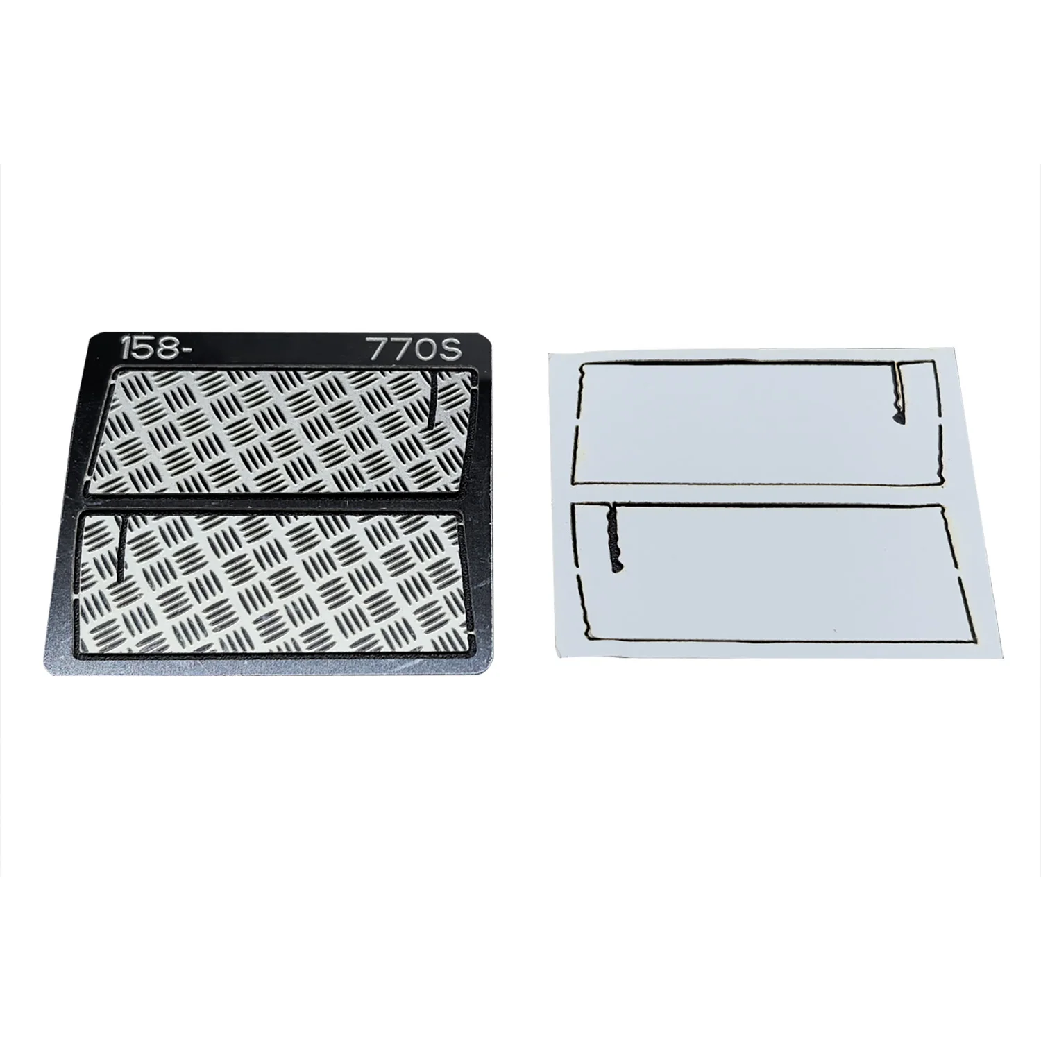 1:14 Stainless Steel Tail Light Anti Slip Plate for DIY TAMIYA Remotr Control Tractor Truck 770S 56379 Model Decoration Part