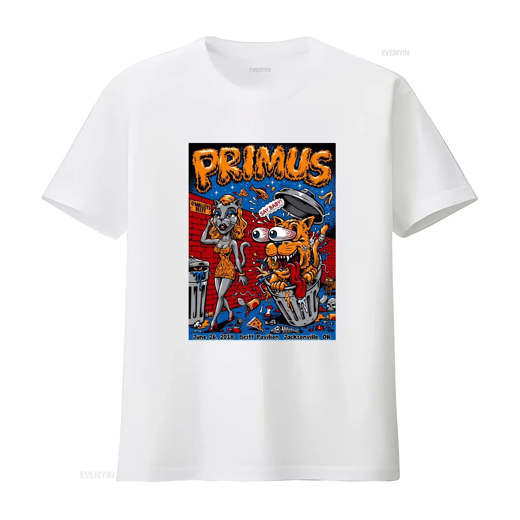 Primus Band Vintage Washed Graphic T-Shirt Unisex Gift Casual Comfortable Top For Everyday Wear Homme