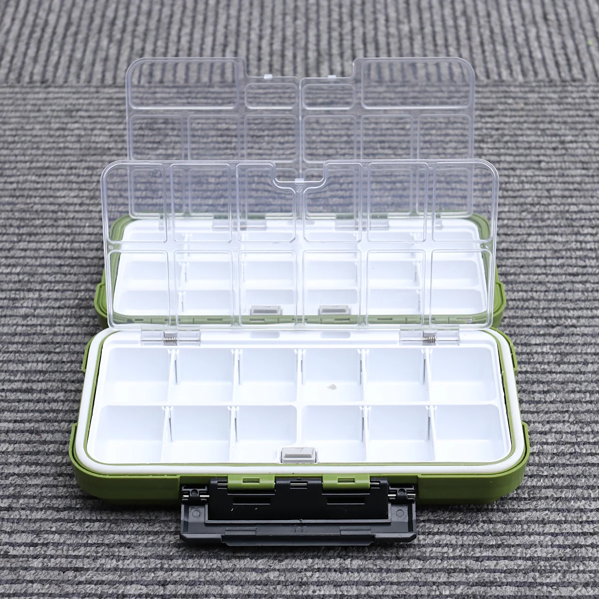 

Lure Waterproof Accessories Box High-Strength Abs Fishing Hook Storage Case Waterproof Silicone Ring Green Large Size Fishing