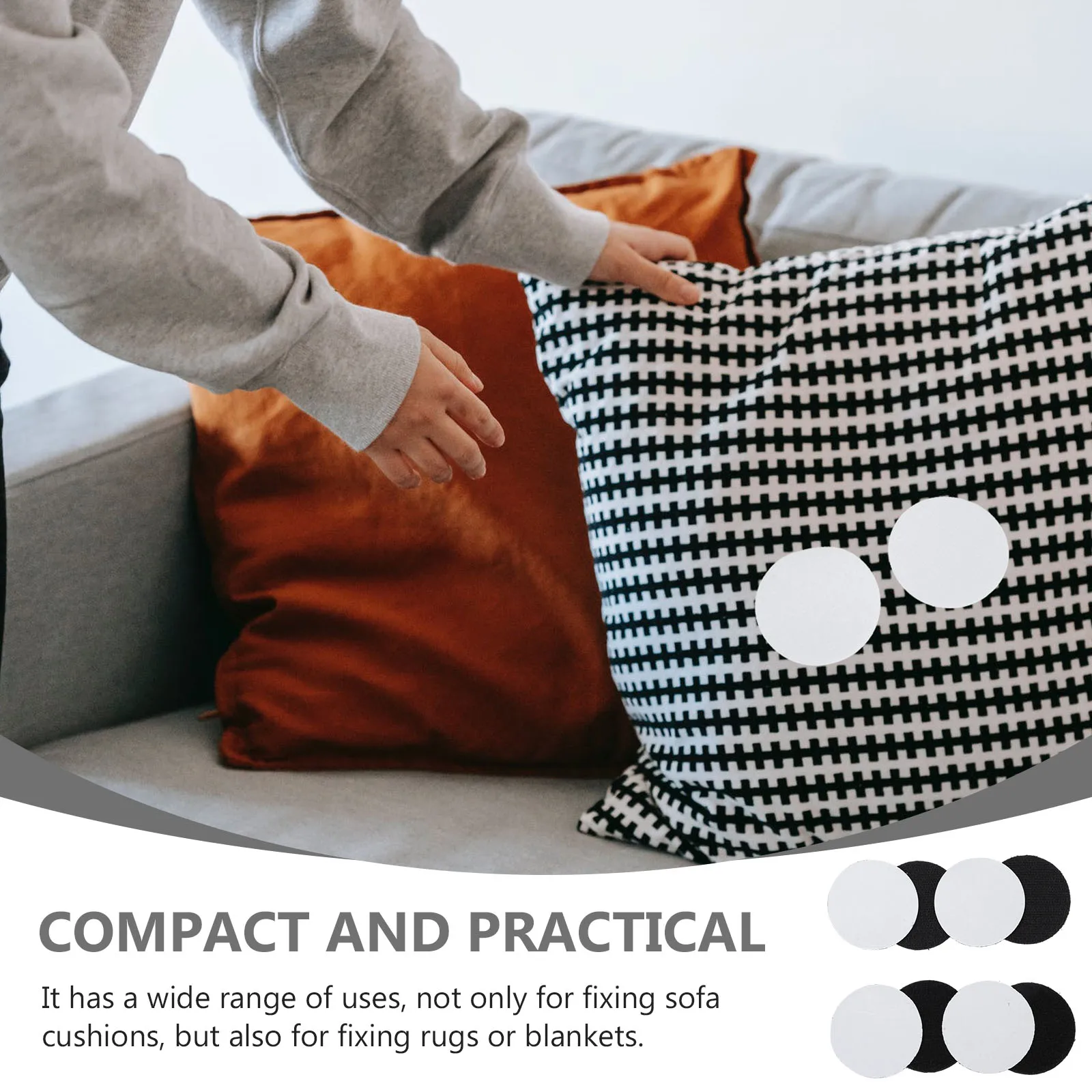 60 пар самоклеящихся зажимов для фиксирования ковров и пледов