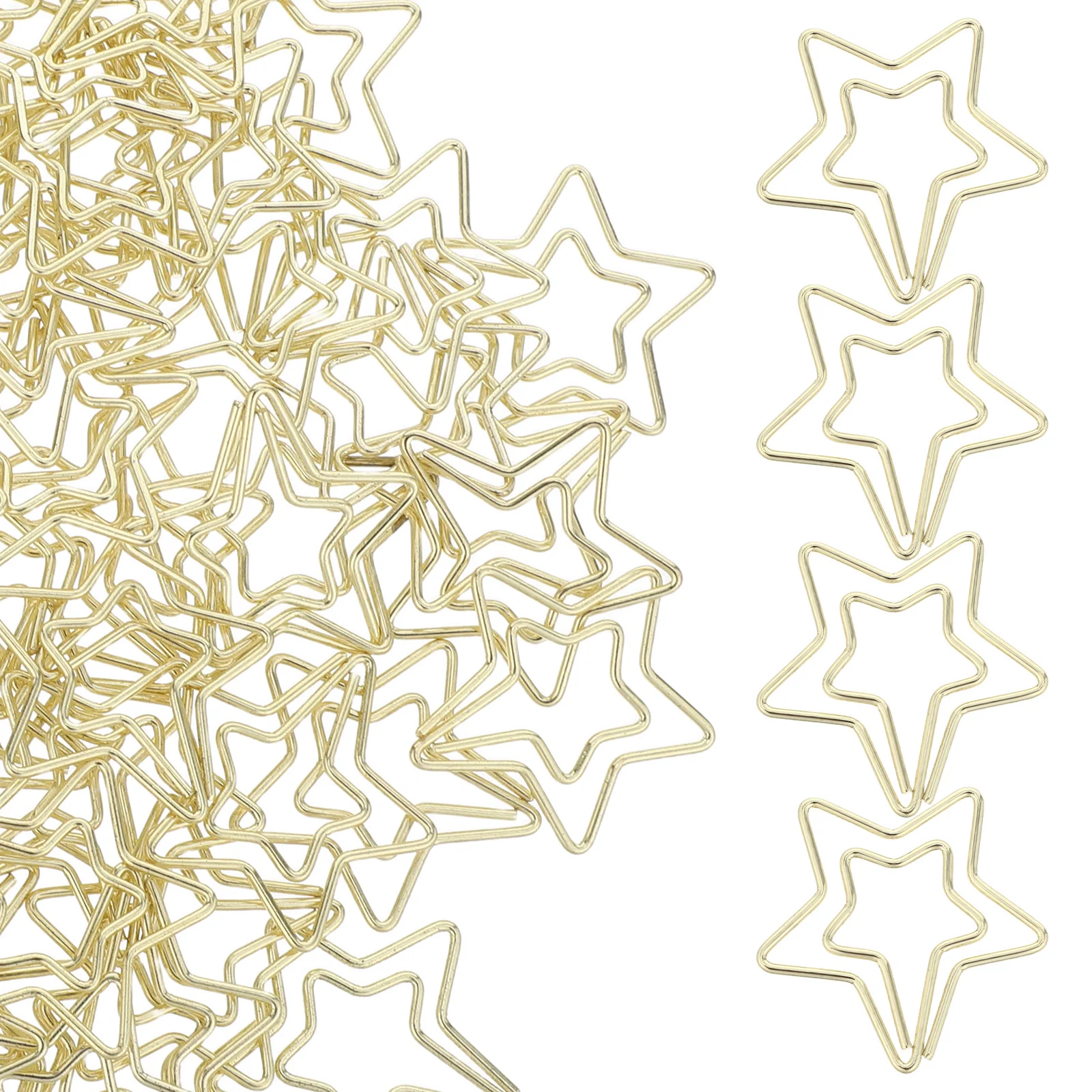 80Pcs Decorative Star Paperclips Metal Office Planner Clips for School Wedding Bookmarks Fun Paperwork Organization