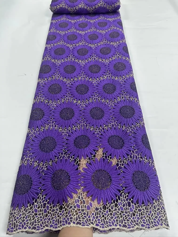 Tissu africain en dentelle Guipure avec cordon de fleurs 3D, Chantilly Soluble dans l'eau, Asoebi français nigérian pour robes de soirée, 2025
