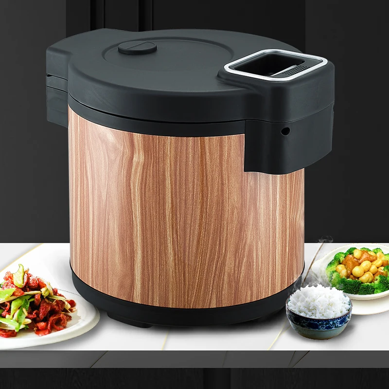 Olla Arrocera Eléctrica de 15L, Contenedor de Alimentos con Aislamiento Térmico, Interior Antiadherente, Calentador de Sopa, Electrodomésticos de Cocina para Restaurantes de Sushi