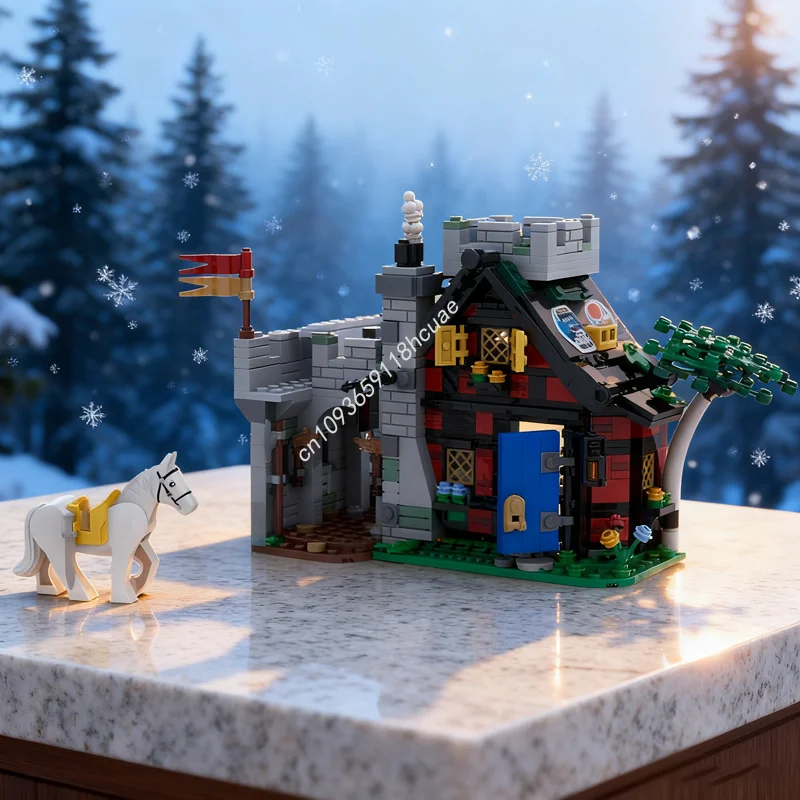 

769pcs MOC Guarded Inn Remake Castleed Model Building Blocks Toy Construction Assemble DIY Idea Kids Christmas Gifts Birthday