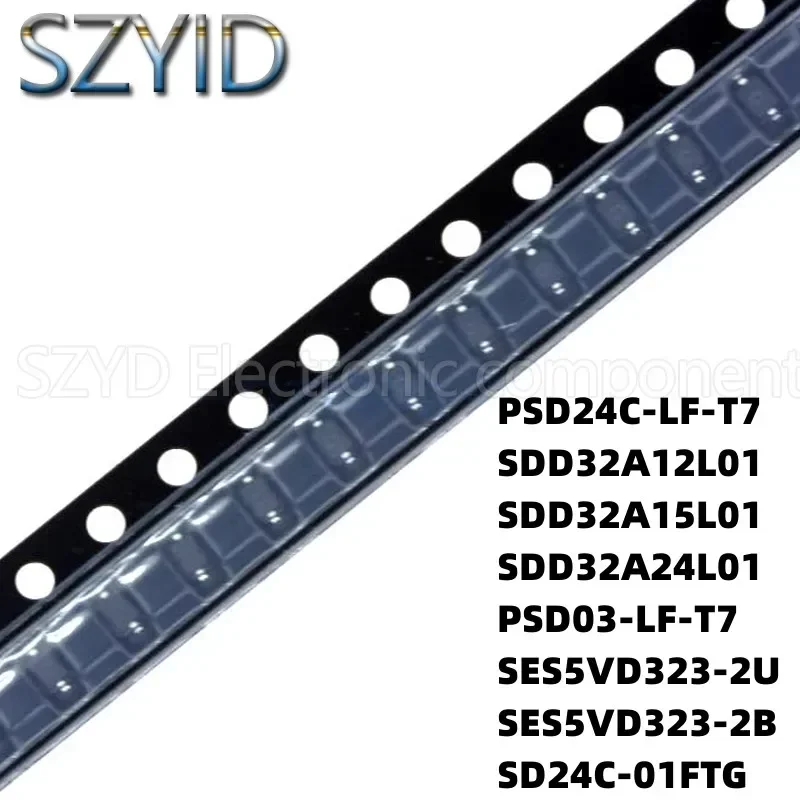 100PCS SOD323 PSD24C-LF-T7 SDD32A12L01 SDD32A15L01 SDD32A24L01 PSD03-LF-T7 SES5VD323-2U SES5VD323-2B SD24C-01FTG