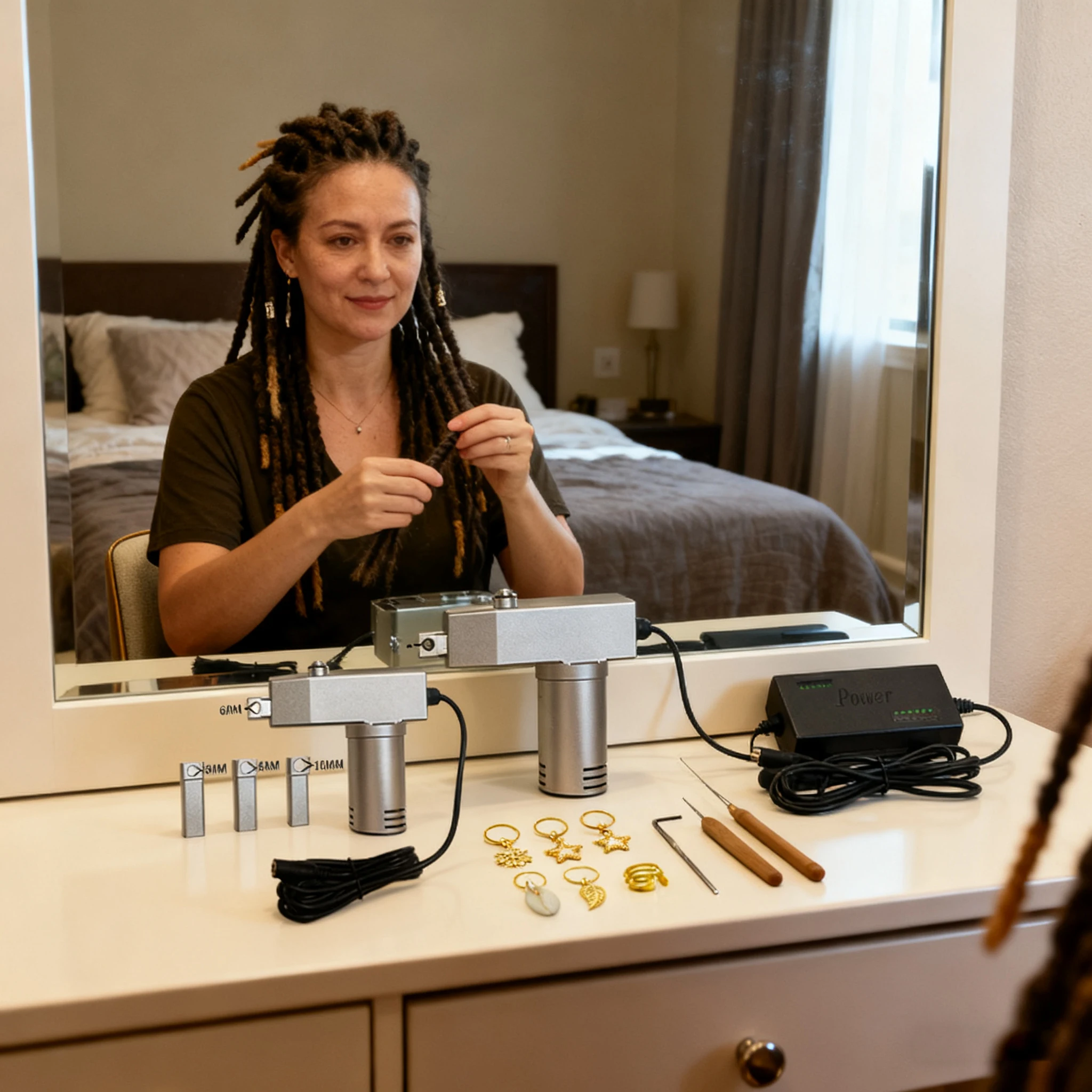 Electric Dreadlock Maker Machine: Make Instant Locs & Braids in Minutes. An Efficient Handheld Tool for DIY Hair Styling at Home