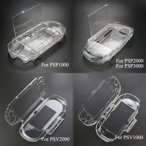 Clear Hard Carry Cover Crystal Case For PSP 1000 2000 3000 Transparent Protective Shell For PSV 2000 1000