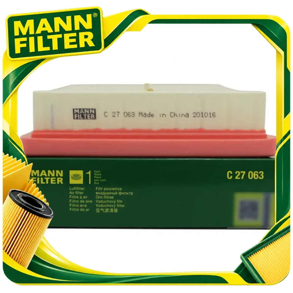 For Toyota RAV4 2018-2026, Sienna 2021-2027, Avalon 2018-2027, Kluger 2020-2027 2.5L MANNFILTER Air Filter C27063
