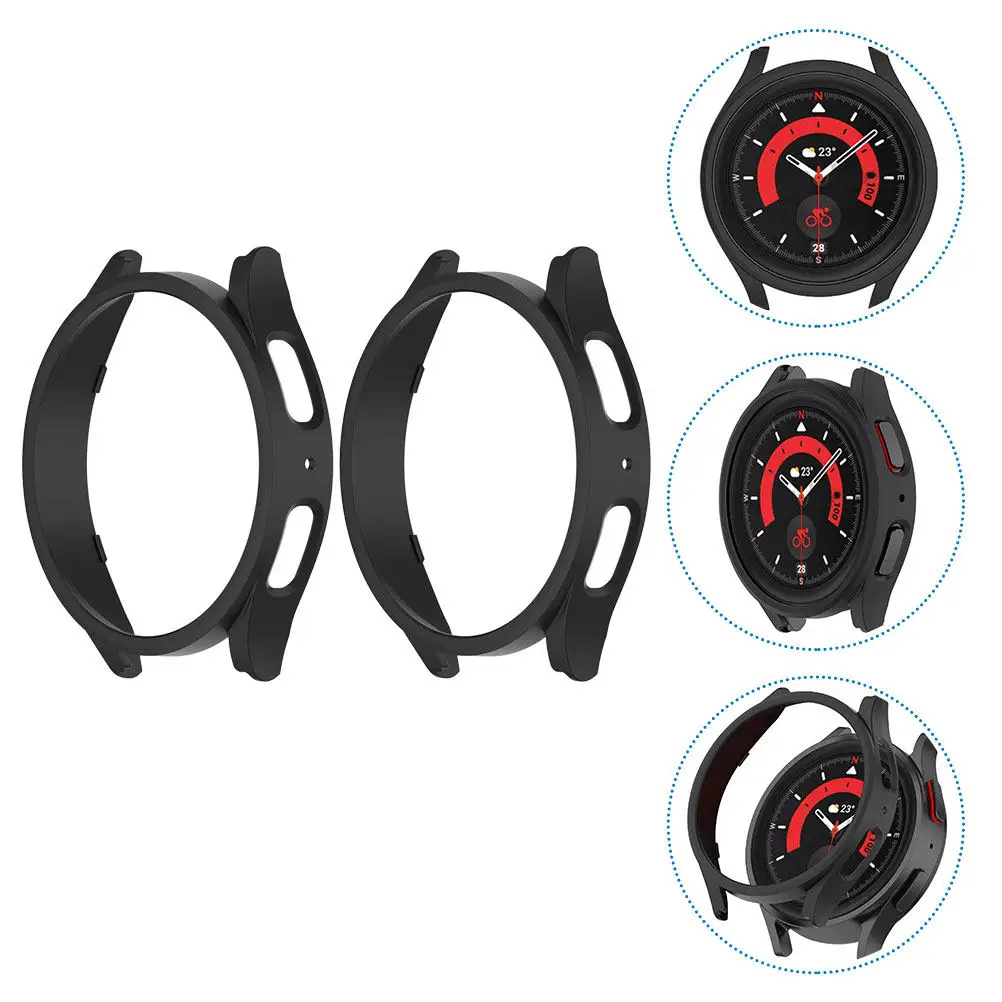 

Защитный чехол для умных часов, 2 шт., прочный защитный чехол для часов с защитой от царапин, совместимый с Watch5 Pro, модный