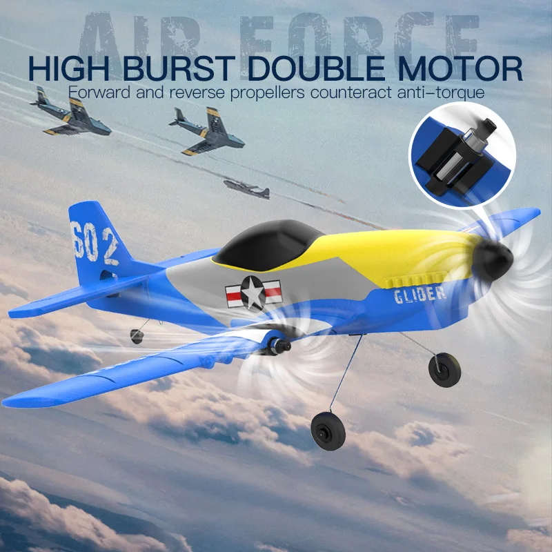 NEW KF602 RC Plane 2.4G 3CH EPP Foam Remote Control Fighter Fixed Wingspan Glider Outdoor RTF RC Warbird Airplane Toys Gifts