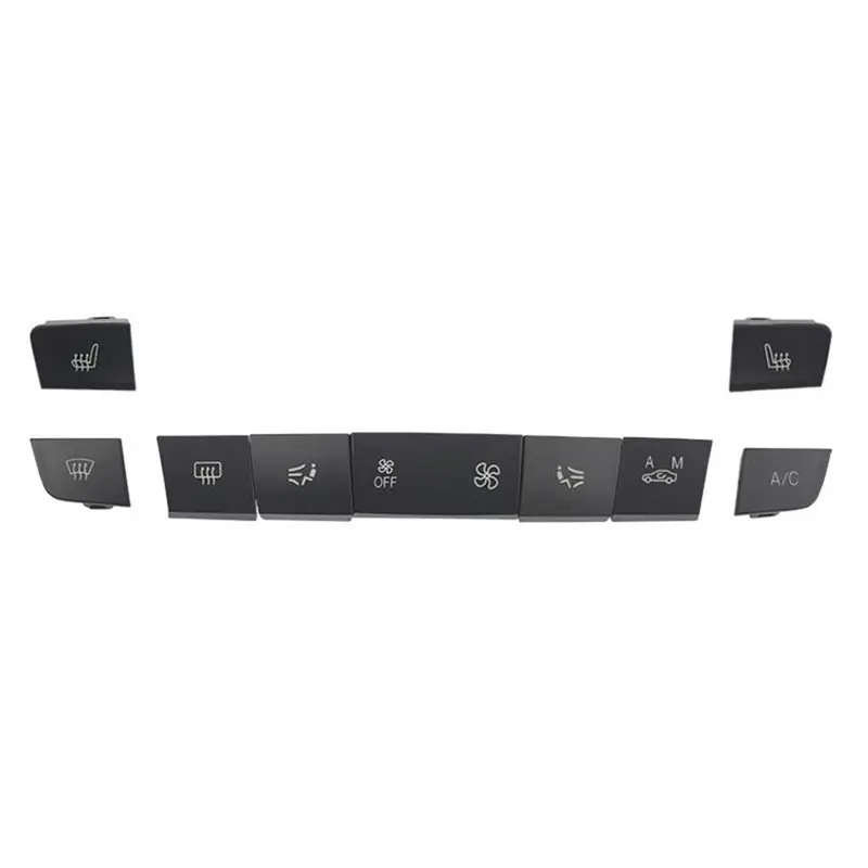 ABQB-For BMW 3 Series F30 F34 F35 1 2 4 Series F20 F21 F22 F23 F32 F33 F36, A/C Button Cover 64119287341 9PCS Center Console