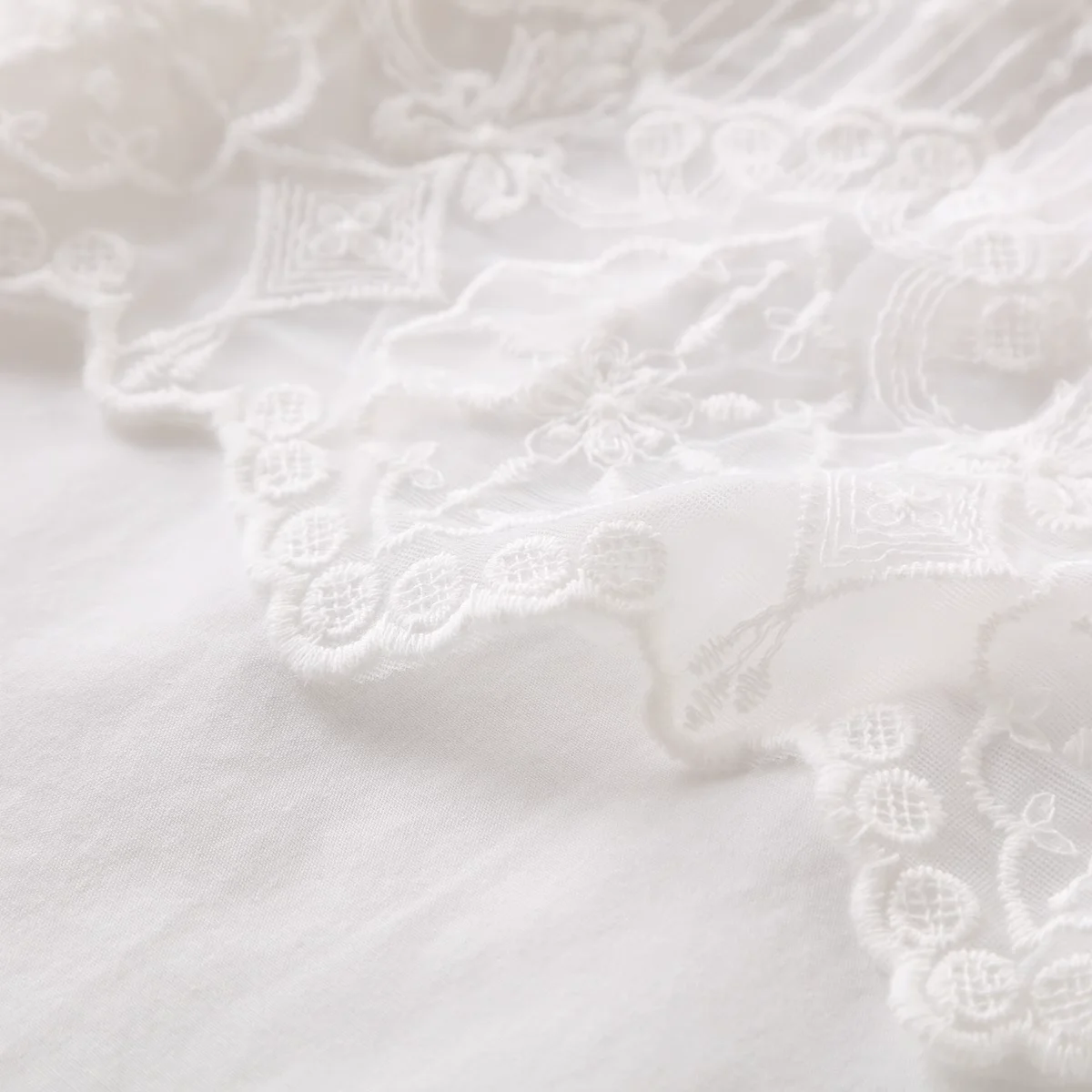 Designer เสื้อผ้าผู้หญิงหรูหราญี่ปุ่นแฟชั่น Peter Pan COLLAR ลูกไม้เย็บปักถักร้อย Patchwork เสื้อสีขาวผ้าฝ้ายสุภาพสตรี Tops