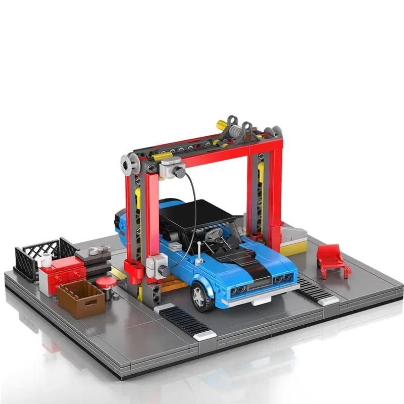 

Repair Garage Challenger Model 858PCS Building Blocks Kit Mould King 24086 Muscle Car Construction Set Toys for Gifts
