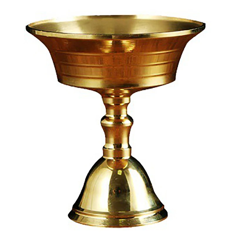 1PC Candle Holders Copper Butter Lamp Holder Long Lamp Candlestick Put Candle Copper Cup Home Decor 2 Sizes