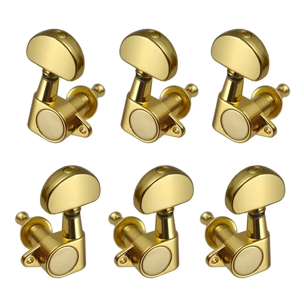 3R+3L Tuning Key Peg Tuners Machine Head for Acoustic Electric Guitar Gold