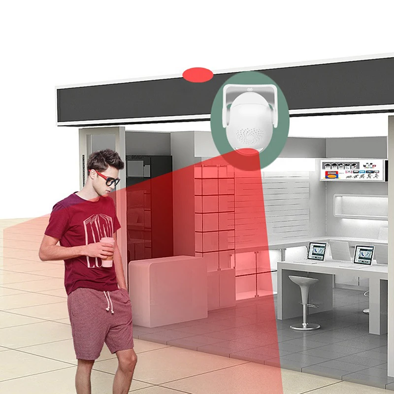 كاشف حركة الأمن كشاف جهاز الإنذار مكافحة سرقة محس حركة الذكية ترحيب الجرس كاشف جسم الإنسان