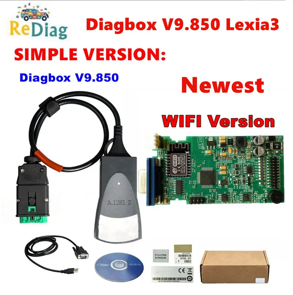 WIFI Version Diagbox V9.850 Lexia3 New Configuration Hardware For Peugeot/Citroen Professional OBD2 Diagnosis PP2000 Lexia3