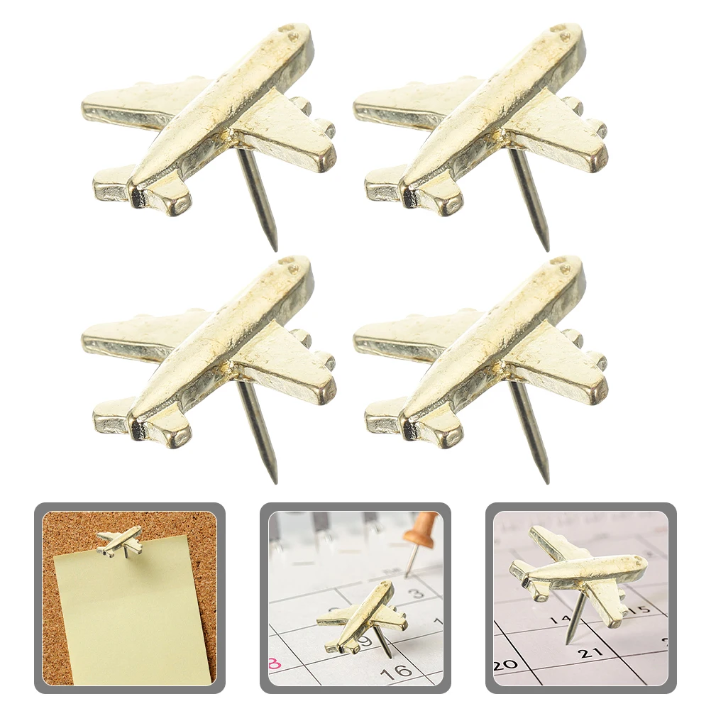 24 pezzi puntine per aeroplani in metallo puntine robuste per bacheca in sughero mappe fotografiche ufficio uso domestico puntine decorative carine uniche