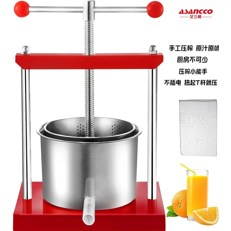 With manual stainless steel press, multi-functional wine separation and filtration to remove water