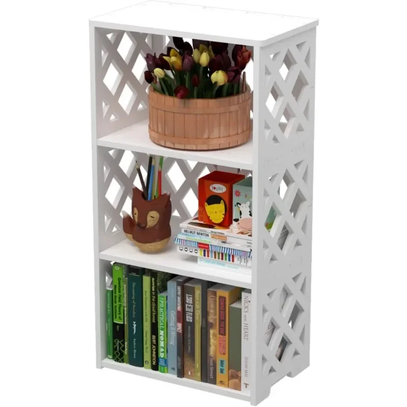 

Bookcase 4 Tier Kids Small Bookshelf 3 Shelf Book Organizer Storage Open Shelf Rack Display Shelves