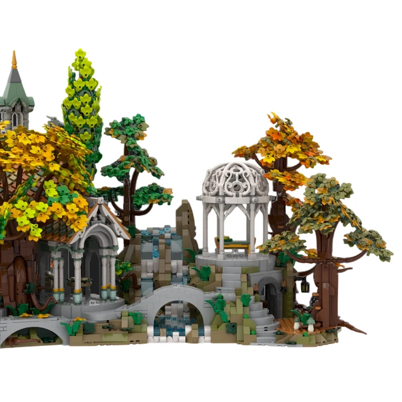 MOC-234524 1027 Uds. Castillo de película de fantasía bloques de construcción juguetes para niños regalo de cumpleaños de Navidad modelo adulto adorno de escritorio