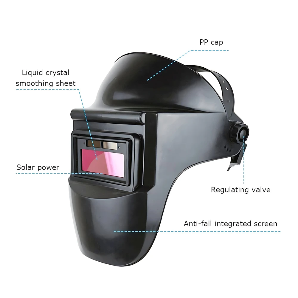 Welding Helmet Welder Mask Chameleon Large View True Color Solar Power Auto Darkening Welding Mask for Arc Weld Grind Cut