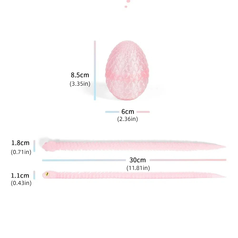 Movable Joint 3D Printed Snake Egg Toy Realistic Multicolor Simulated Snake Ornament PLA 30cm Simulation Snake Model Halloween