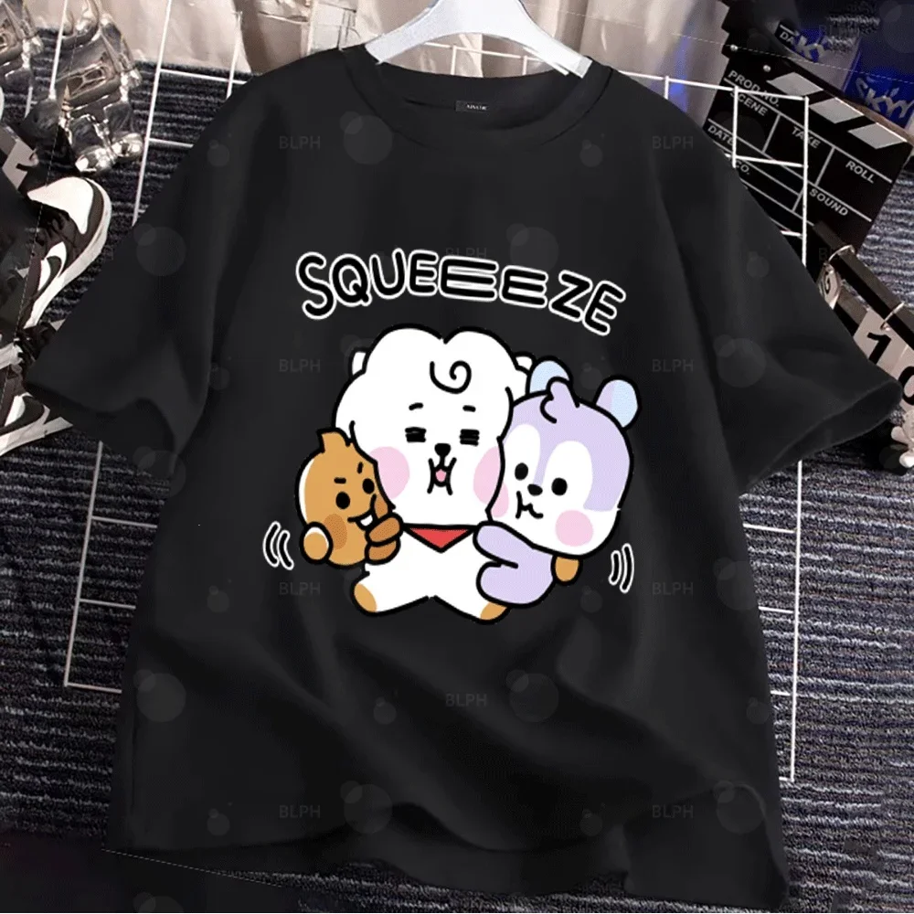 

Cute Cartoon Print Family Matching Hoodies Casual Soft Warm Parent-kid BTS Jersey Pullover Sweatshirt for Daily Outfit Autumn Wi