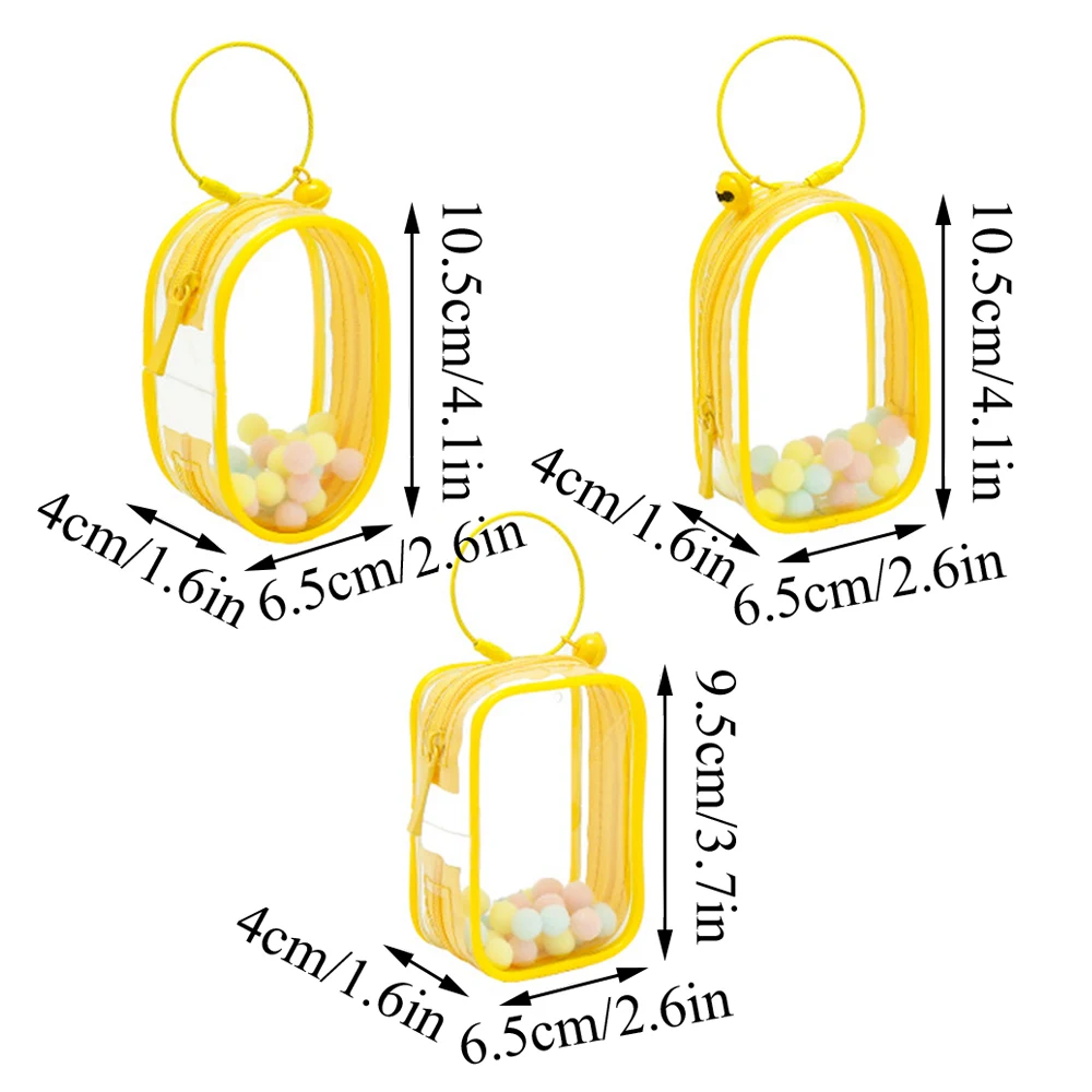 Transparente Thicken Dolls Bags, Bolsa de armazenamento, PVC Dust-proof Display Bags, Mystery Box, Keychain Wallet Bag, Pendant Bag, Frete Grátis