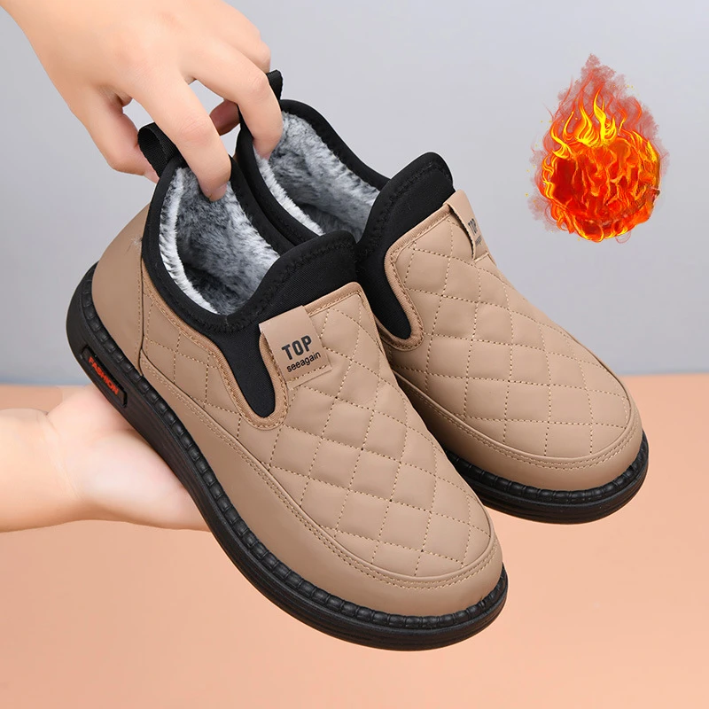 Women Cotton Shoes 2025 Winter Plush Warm Waterproof Comfortable Outdoor Anti Slip Wear-resisting Casual Cold Proof Cotton Shoes