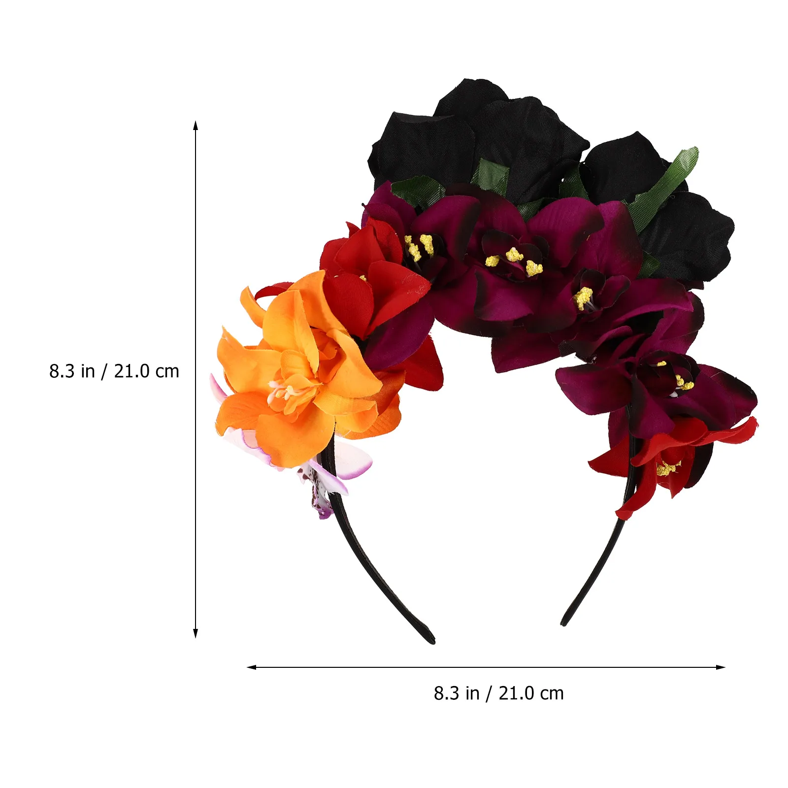 

Simulation Rose Flower Headband For Women Halloween Party Photo Prop Decorative Hair Accessory Bridesmaid Wedding Bridal Costume