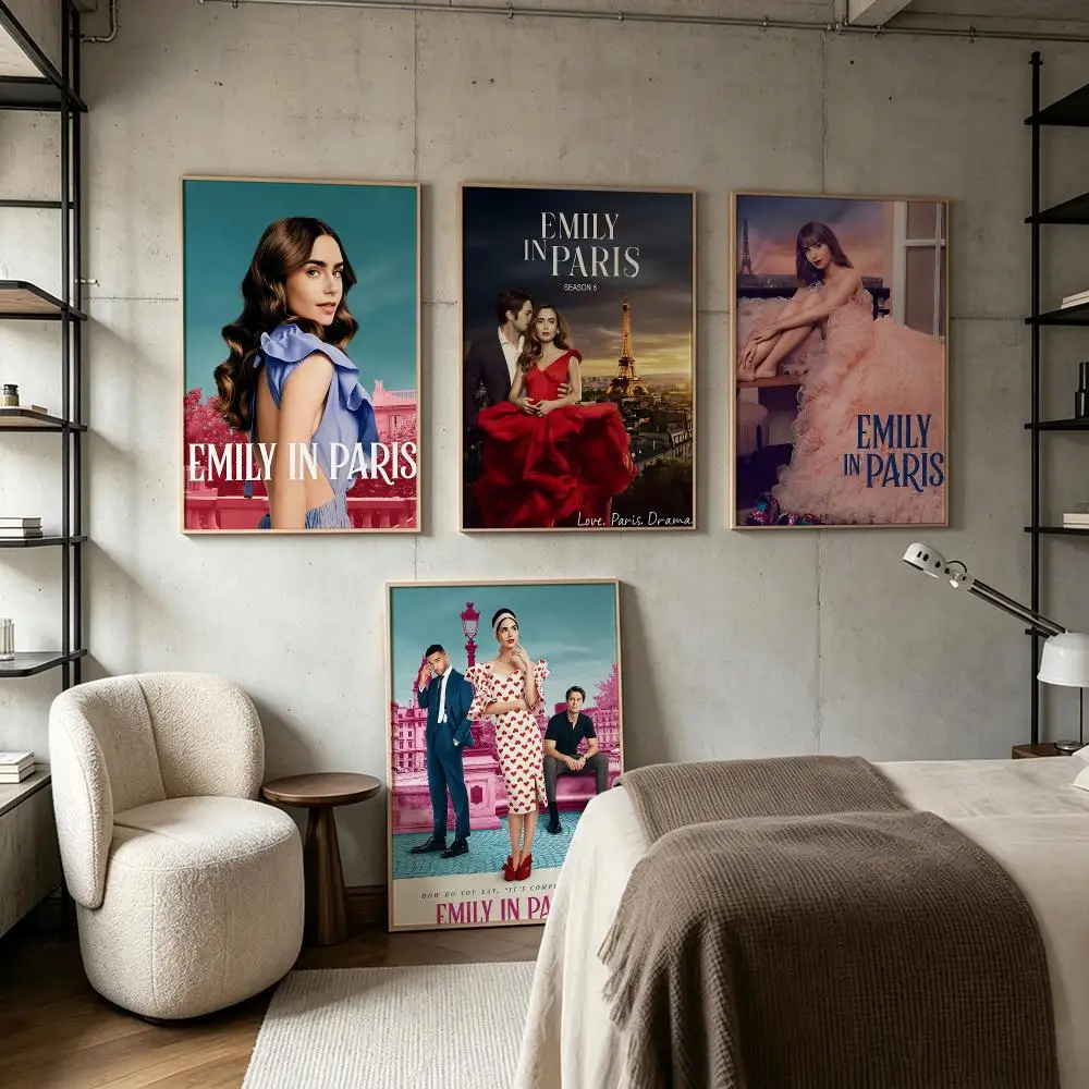 Series Emily in Paris Poster Poster HD Printing  Minimal Industrial Style Wall Art Home Decor For Bedroom Living Room Gift