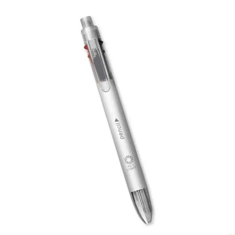 Multifunction Multifunction Multifuncted Penpoint Mechanical Pencil, 5-цветной в 1 выдвижной шар для школьного офиса