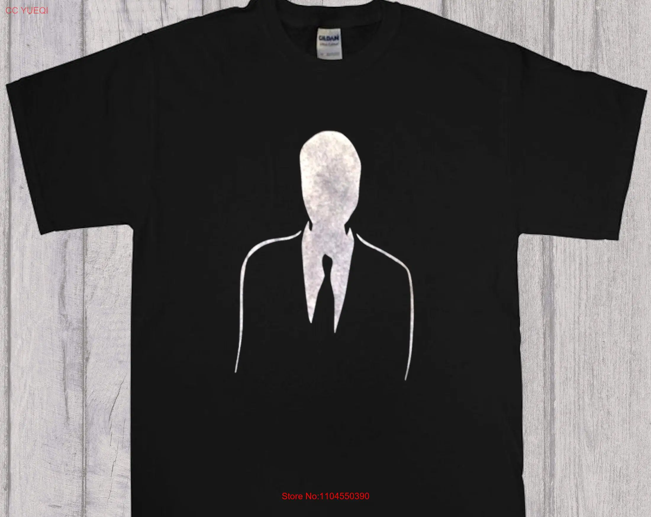 Slenderman película de terror Halloween camiseta gótica de manga larga o corta