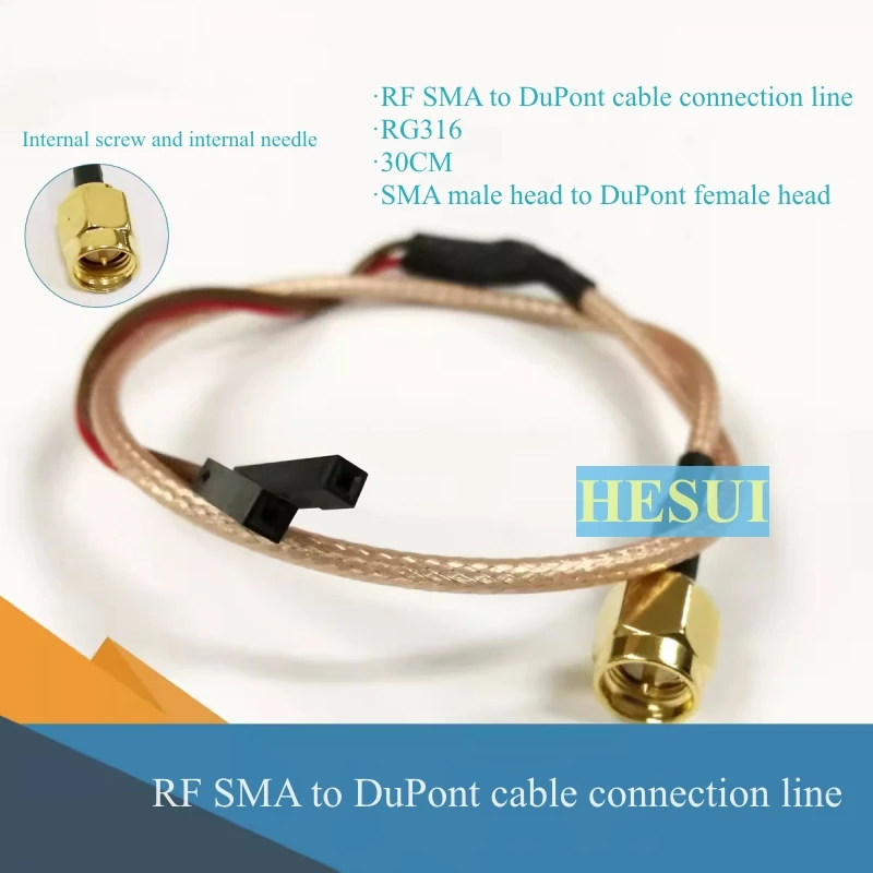 Rf SMA connection cable SMA inner screw inner pin turn Dupont female head RG316 30cm