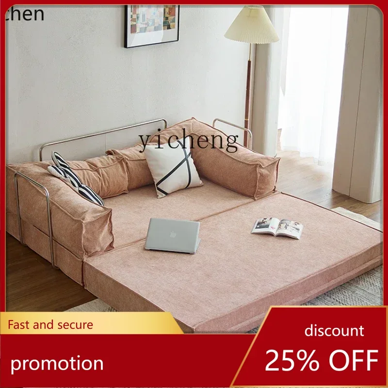 

ZMLsofa bed living room removable and washable fabric three-person folding dual-purpose sofa