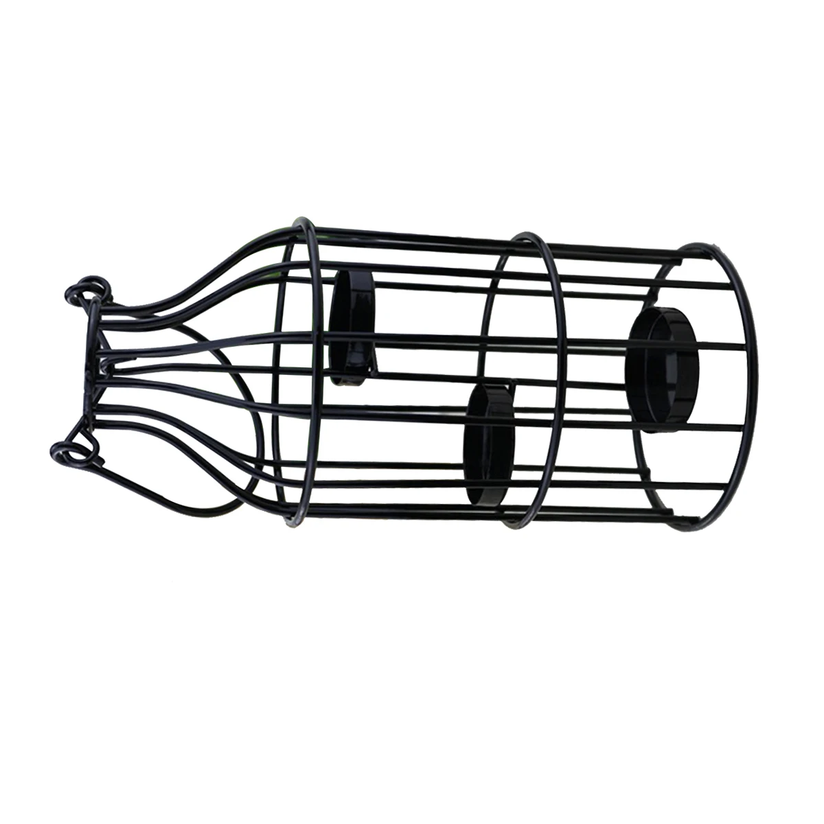 

Wrought Iron Hollow Holder Black Retro Portable Iron Candlestick for Home Office Table Decoration Holder