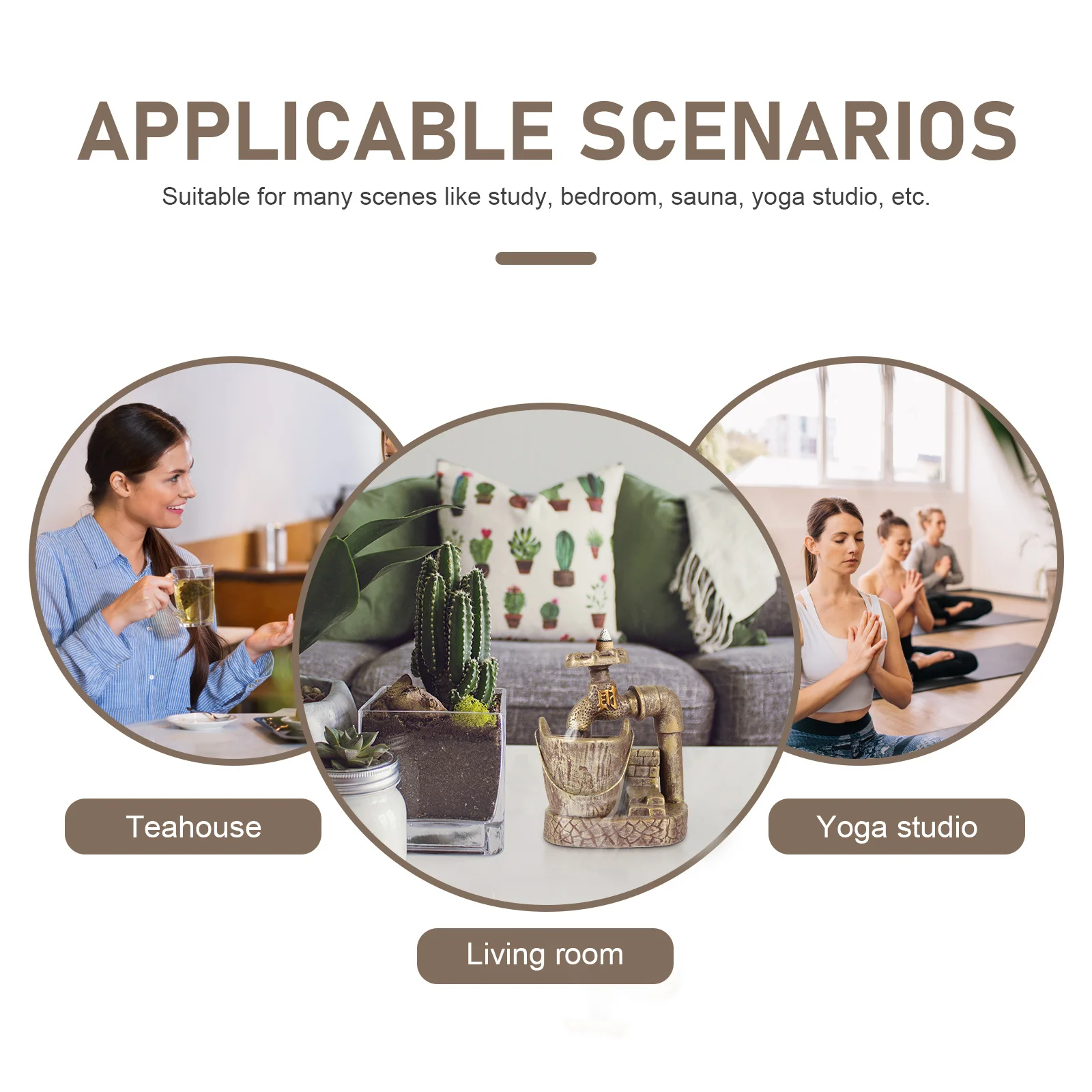 

Incense Holder Aroma Stove Craft Ceramic Censer Ceramics Golden Backflow Fragrance